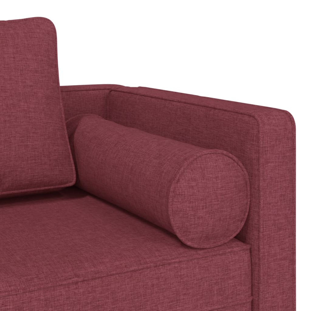 Chaise longue met kussens stof wijnrood is nu te koop bij PeponiXL, paradijselijk wonen!