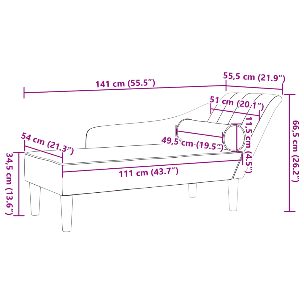 Chaise longue met kussens fluweel wijnrood is nu te koop bij PeponiXL, paradijselijk wonen!