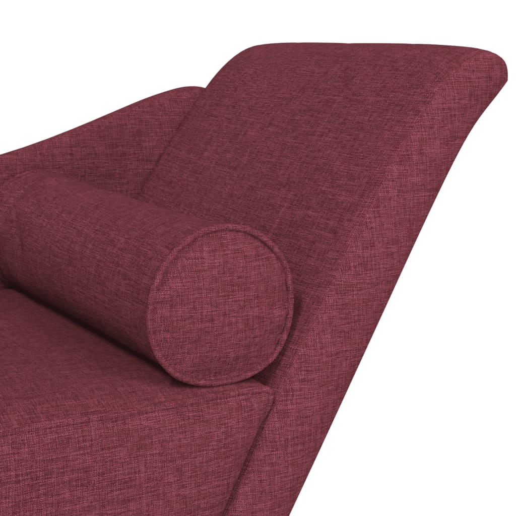 Chaise longue met kussens stof wijnrood is nu te koop bij PeponiXL, paradijselijk wonen!