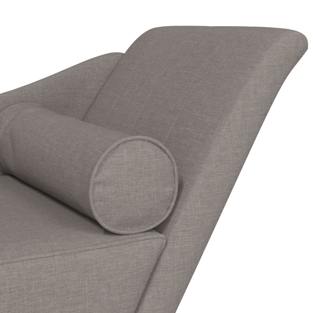 Chaise longue met kussens stof taupe is nu te koop bij PeponiXL, paradijselijk wonen!