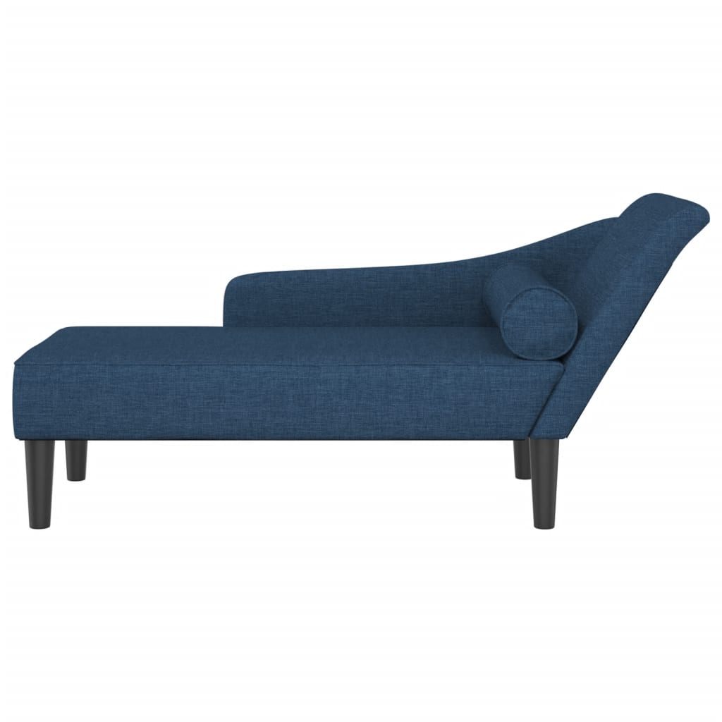 Chaise longue met kussens stof blauw is nu te koop bij PeponiXL, paradijselijk wonen!
