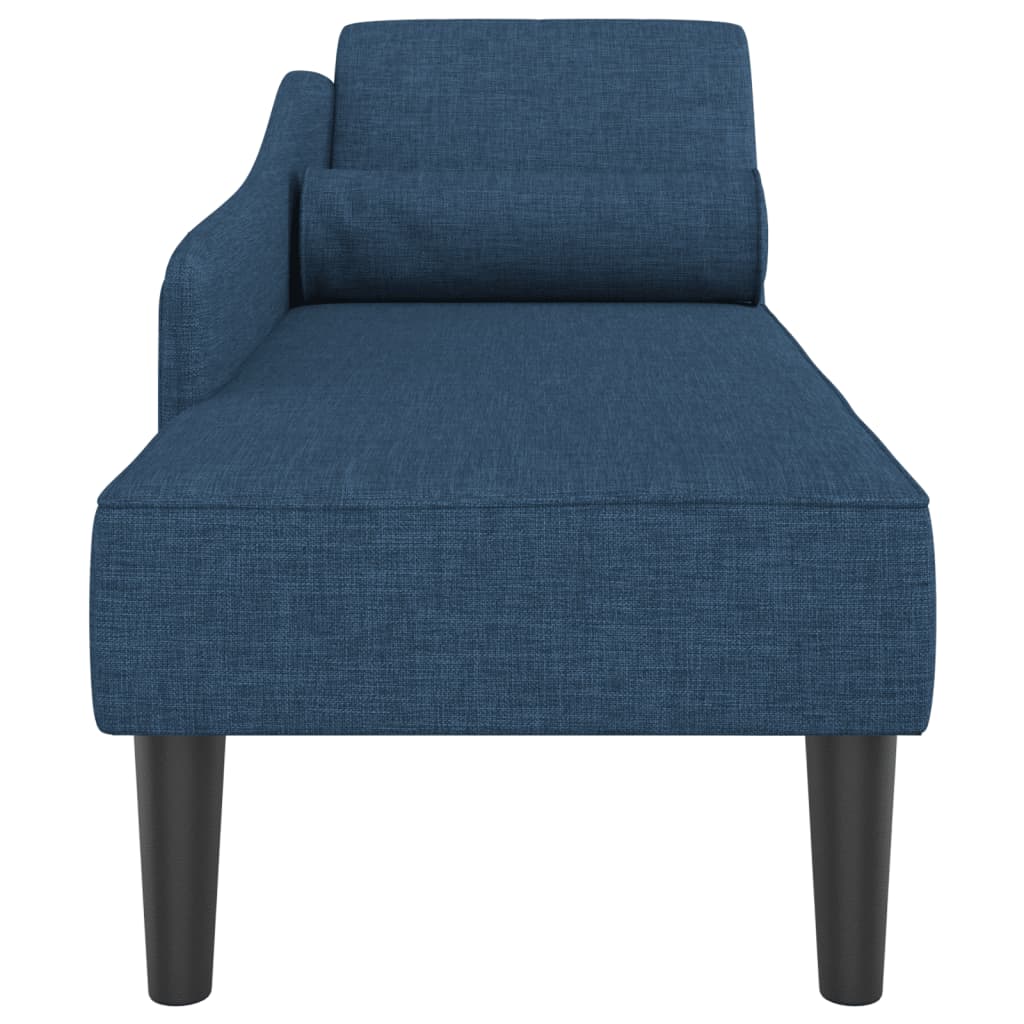 Chaise longue met kussens stof blauw is nu te koop bij PeponiXL, paradijselijk wonen!