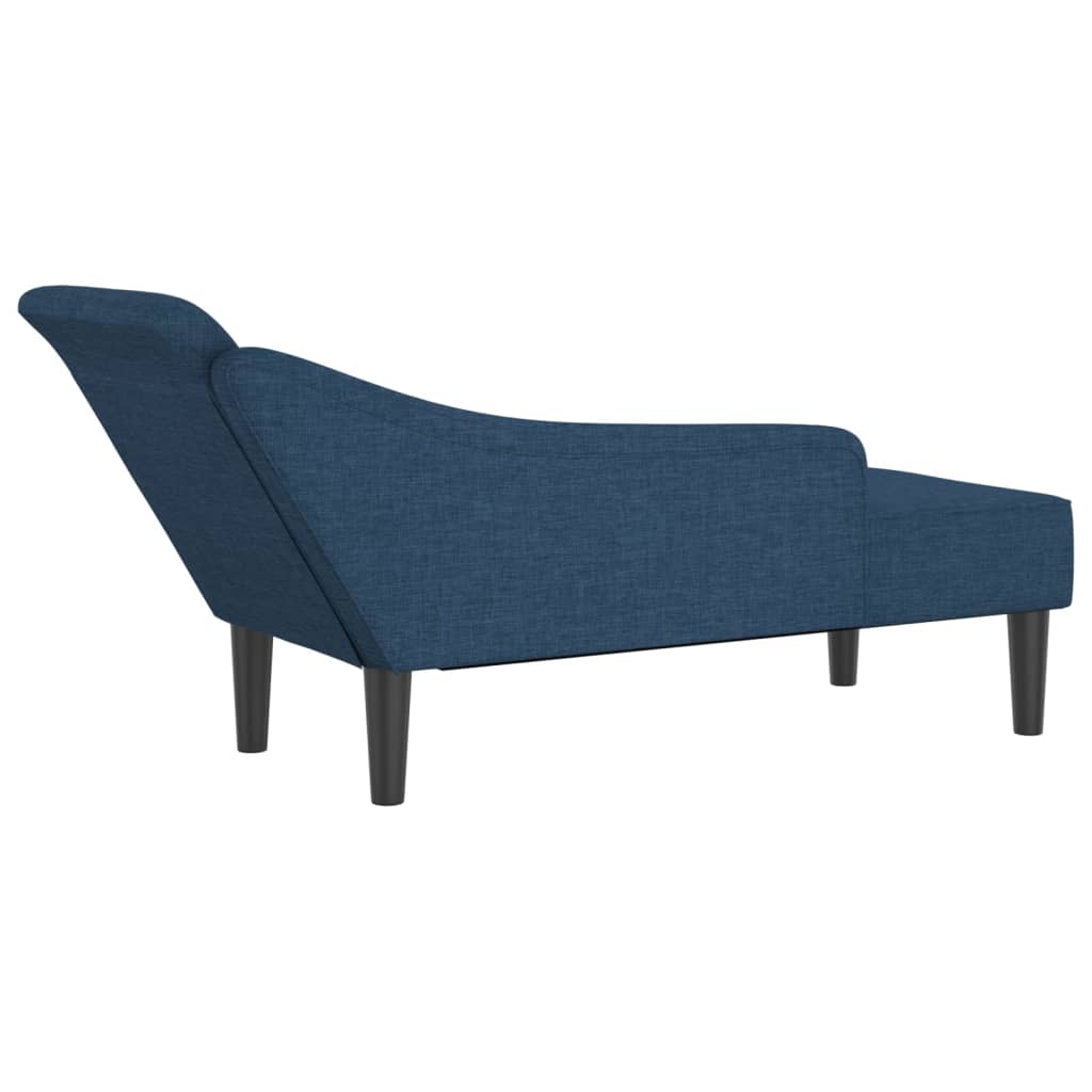 Chaise longue met kussens stof blauw is nu te koop bij PeponiXL, paradijselijk wonen!