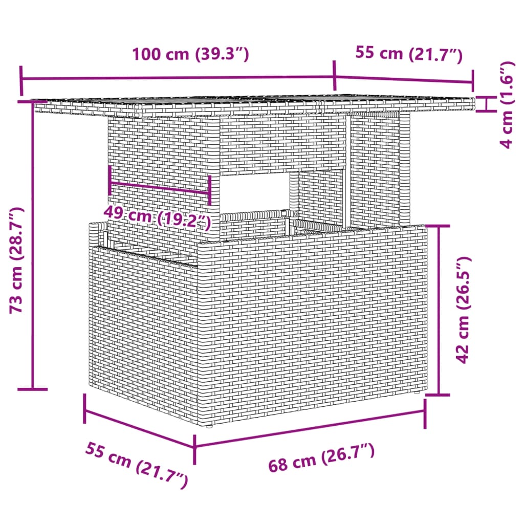 2-delige Loungeset met kussens poly rattan en glas grijs is nu te koop bij PeponiXL, paradijselijk wonen!