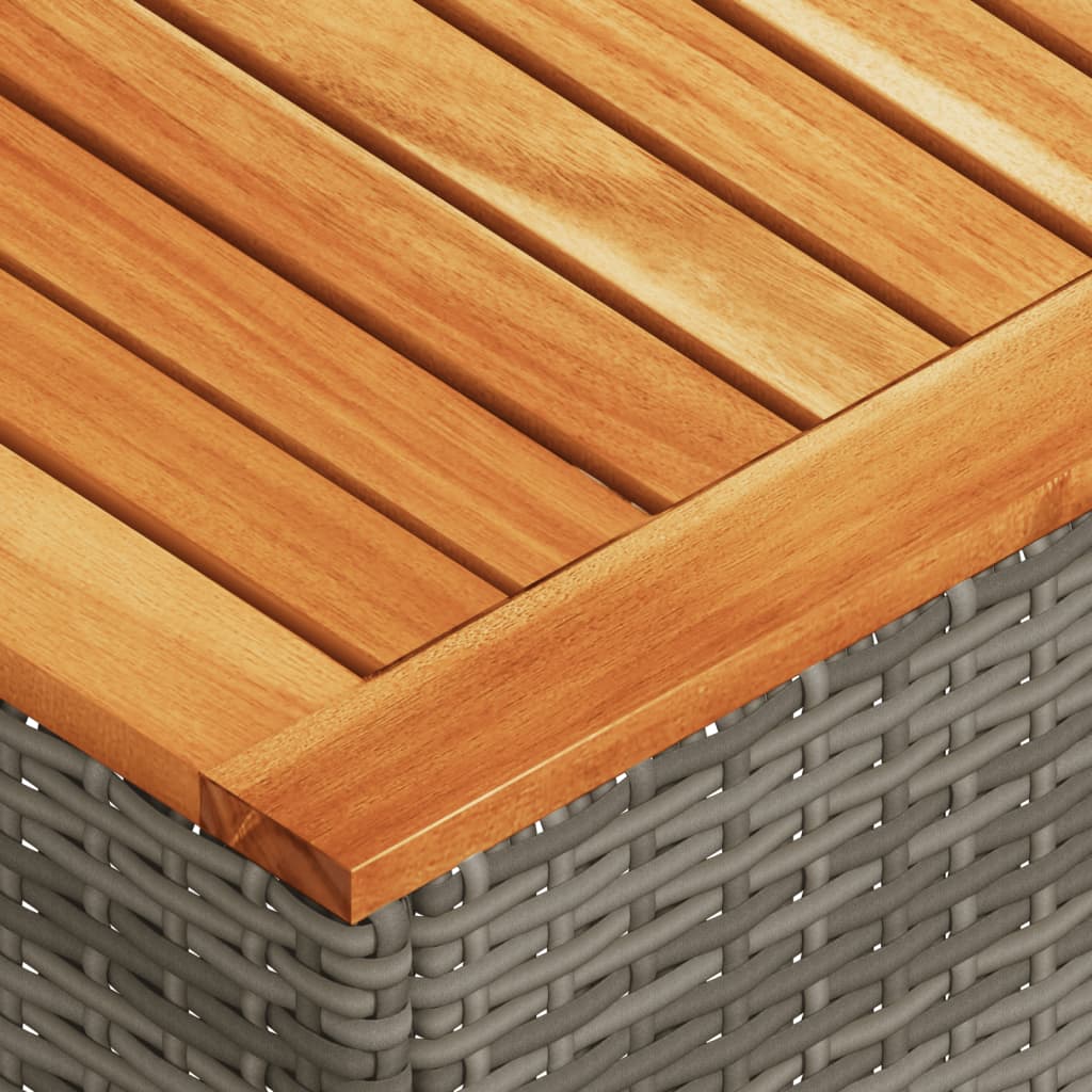 2-delige Loungeset met kussens poly rattan en acaciahout grijs is nu te koop bij PeponiXL, paradijselijk wonen!