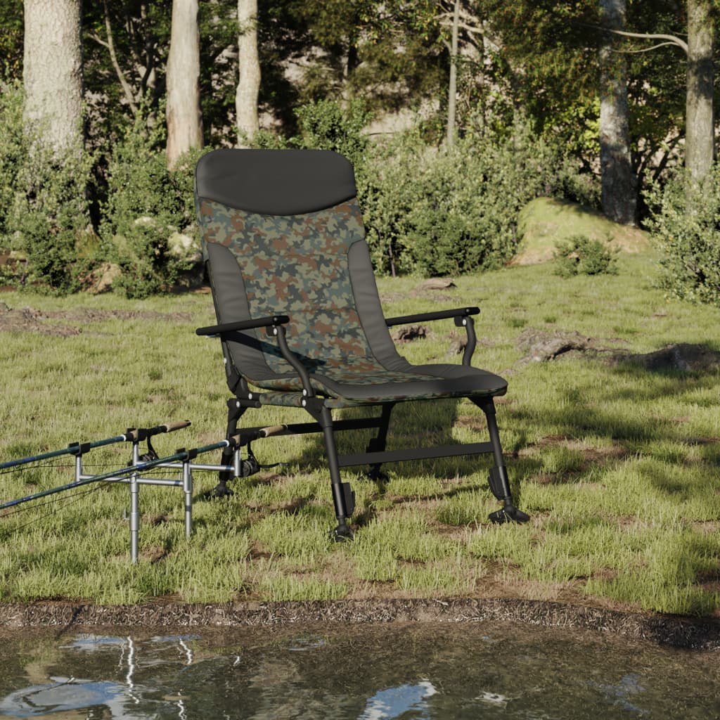 Visstoel met armleuning inklapbaar camouflage is nu te koop bij PeponiXL, paradijselijk wonen!