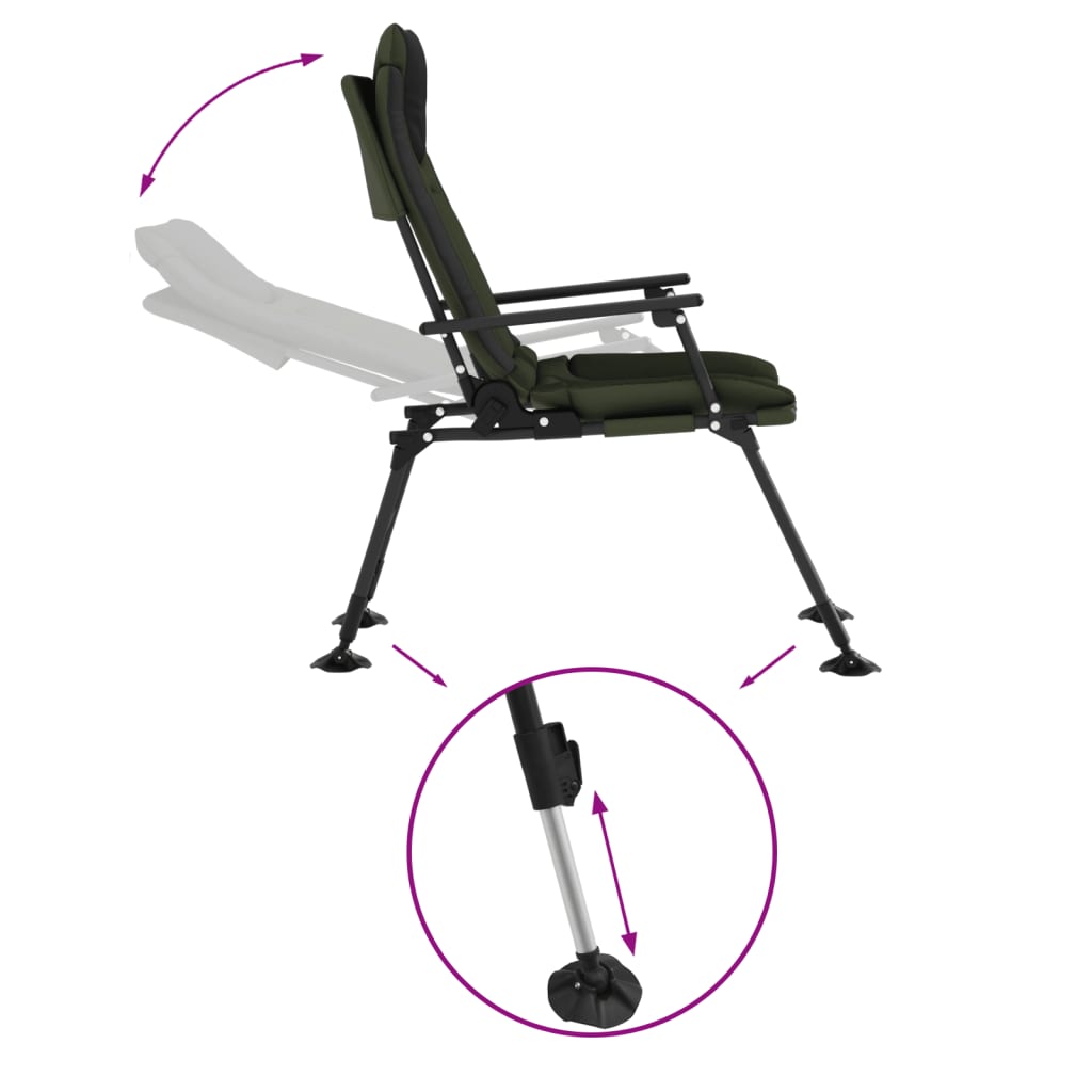 Visstoel met armleuning inklapbaar groen is nu te koop bij PeponiXL, paradijselijk wonen!