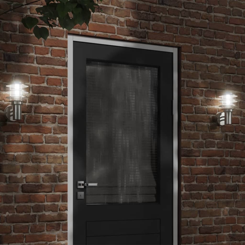Buitenwandlamp roestvrij staal zilverkleurig is nu te koop bij PeponiXL, paradijselijk wonen!