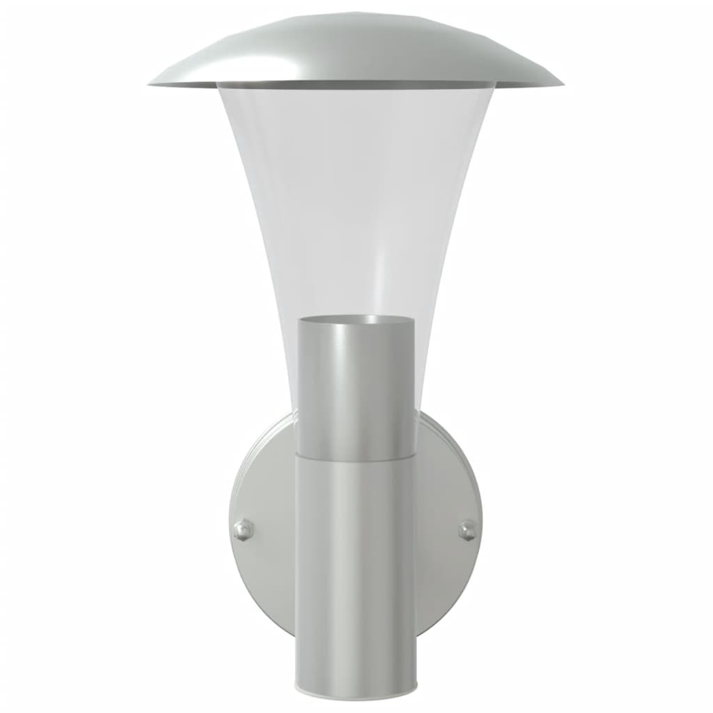 Buitenwandlampen 2 st roestvrij staal zilverkleurig is nu te koop bij PeponiXL, paradijselijk wonen!