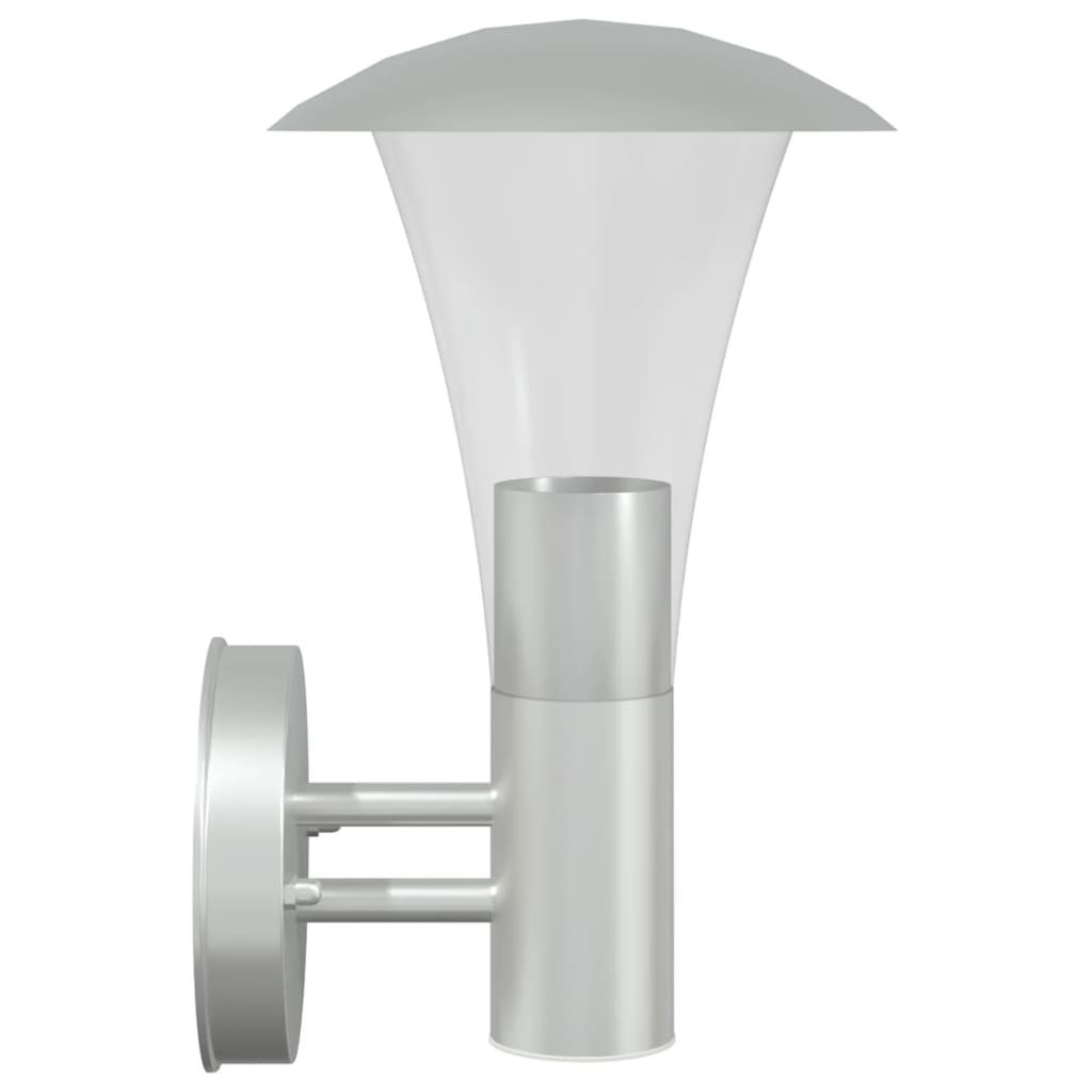 Buitenwandlampen 2 st roestvrij staal zilverkleurig is nu te koop bij PeponiXL, paradijselijk wonen!