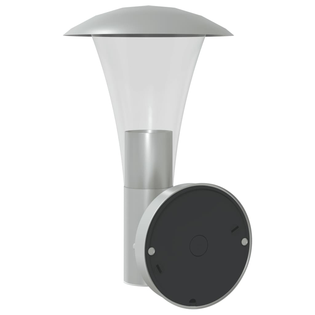 Buitenwandlampen 2 st roestvrij staal zilverkleurig is nu te koop bij PeponiXL, paradijselijk wonen!