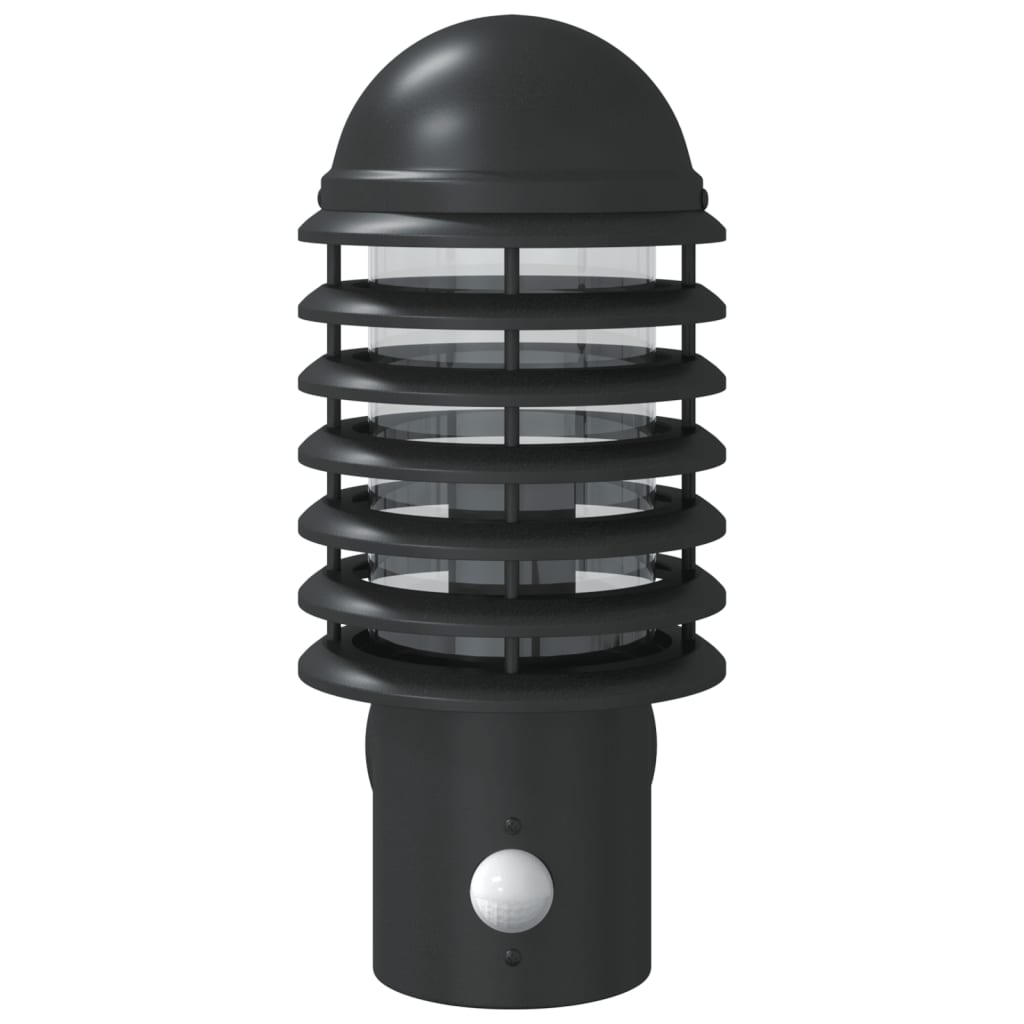 Buitenwandlampen 2 st met sensors roestvrijstaal zwart is nu te koop bij PeponiXL, paradijselijk wonen!