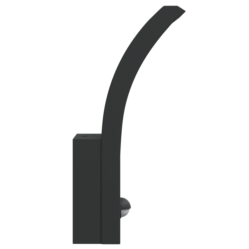 Buitenwandlampen 2 st LED met sensors gegoten aluminium zwart is nu te koop bij PeponiXL, paradijselijk wonen!