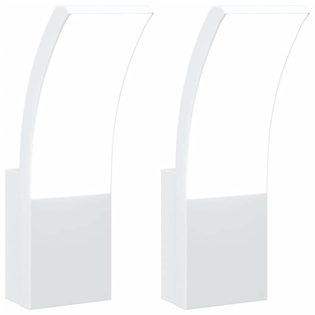 Buitenwandlampen 2 st LED gegoten aluminium wit is nu te koop bij PeponiXL, paradijselijk wonen!