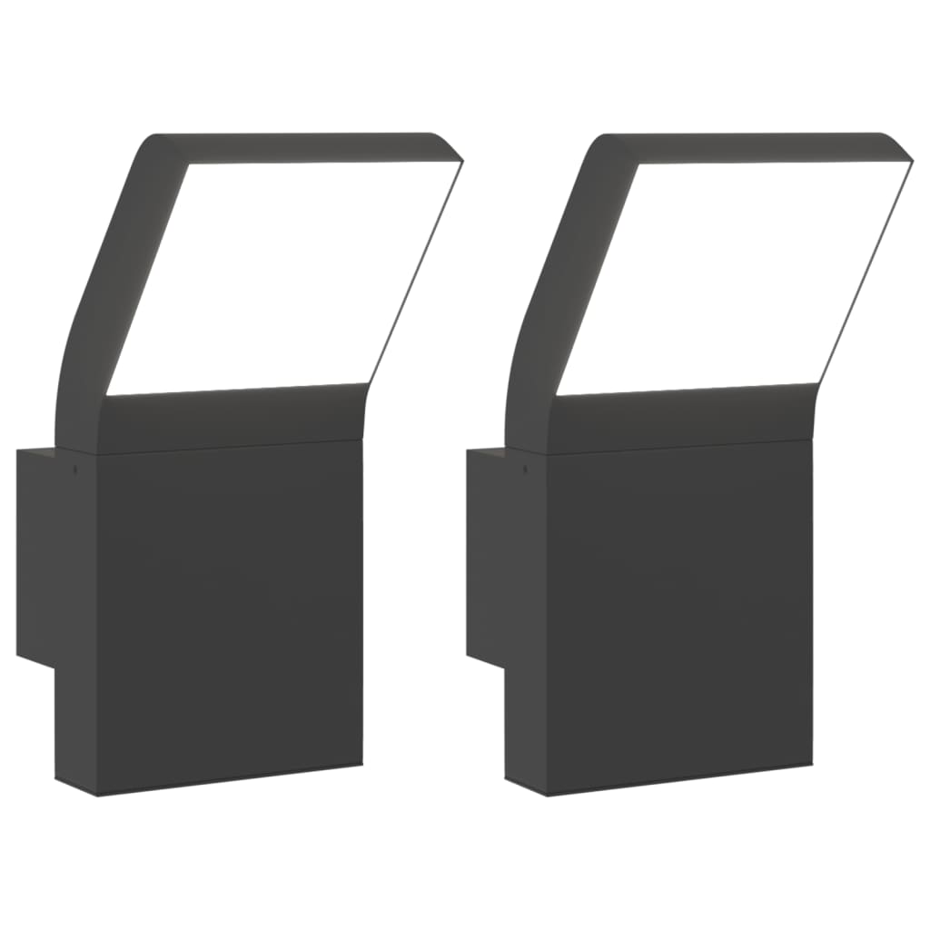 Buitenwandlampen 2 st LED gegoten aluminium zwart is nu te koop bij PeponiXL, paradijselijk wonen!