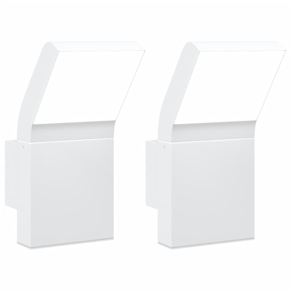 Buitenwandlampen 2 st LED gegoten aluminium wit is nu te koop bij PeponiXL, paradijselijk wonen!
