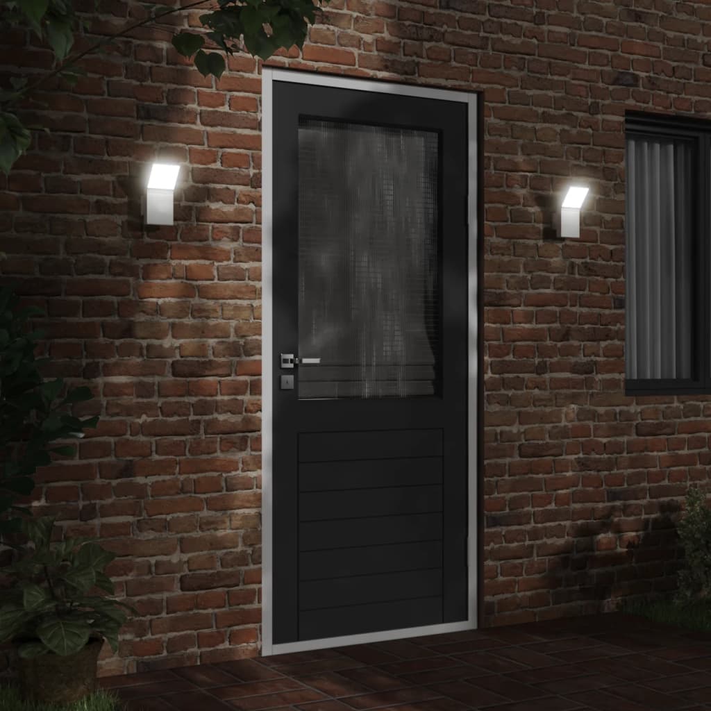 Buitenwandlampen 2 st LED gegoten aluminium wit is nu te koop bij PeponiXL, paradijselijk wonen!