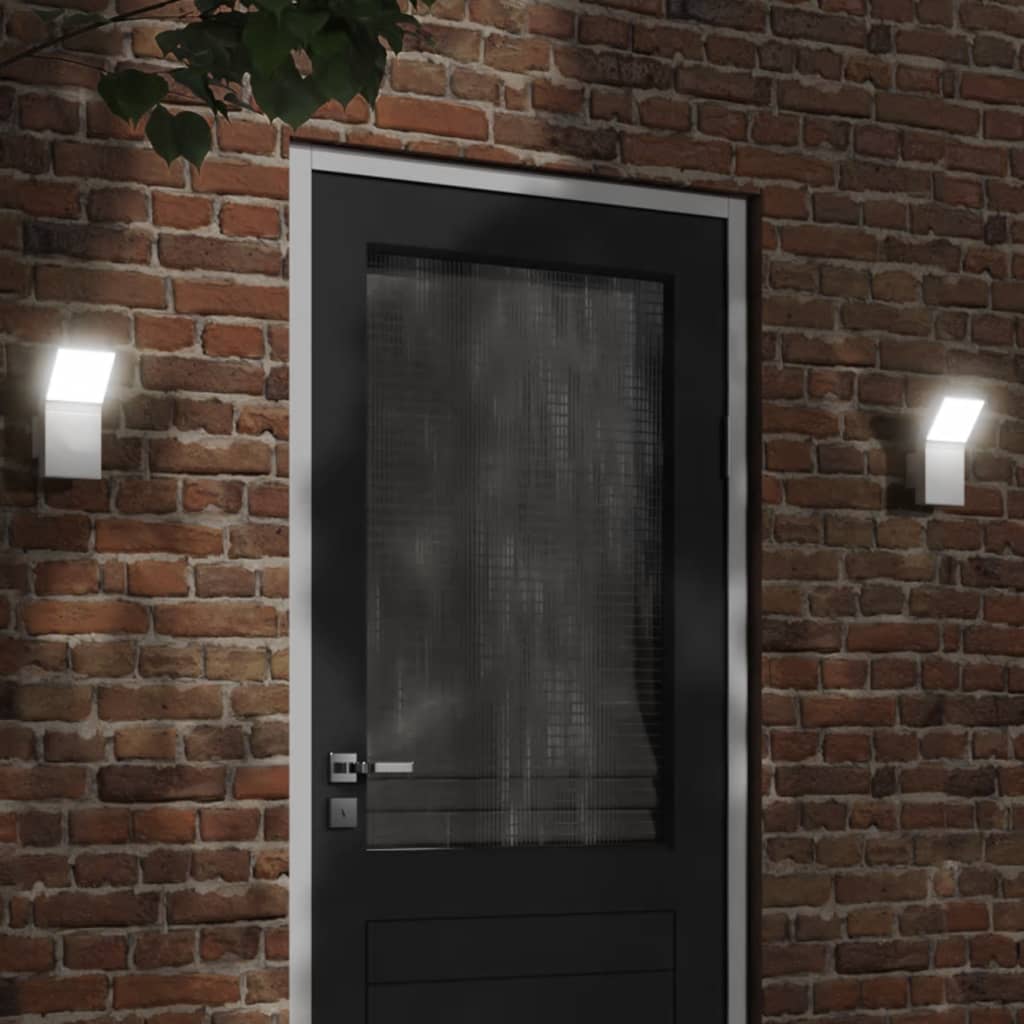 Buitenwandlampen 2 st LED gegoten aluminium wit is nu te koop bij PeponiXL, paradijselijk wonen!