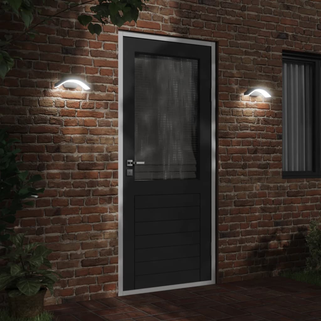 Buitenwandlampen 2 st LED gegoten aluminium zwart is nu te koop bij PeponiXL, paradijselijk wonen!