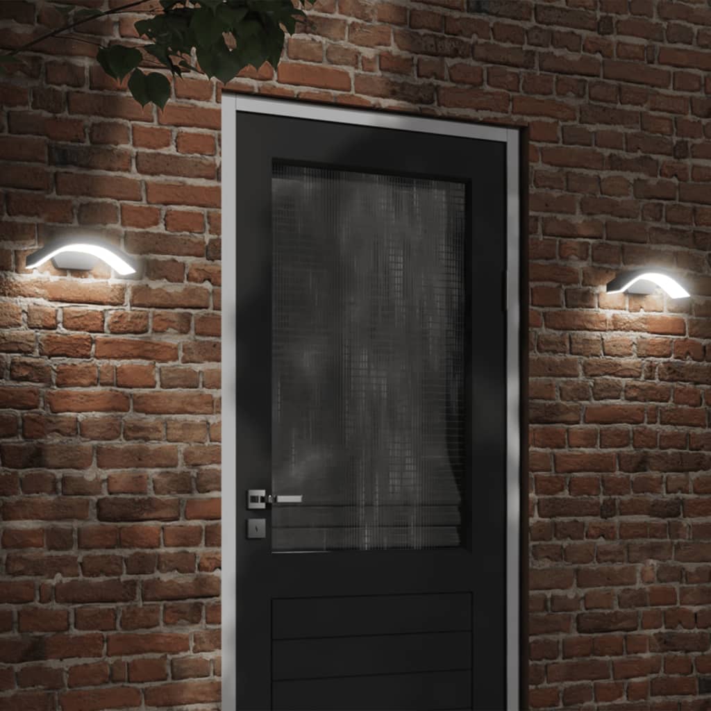 Buitenwandlampen 2 st LED gegoten aluminium zwart is nu te koop bij PeponiXL, paradijselijk wonen!
