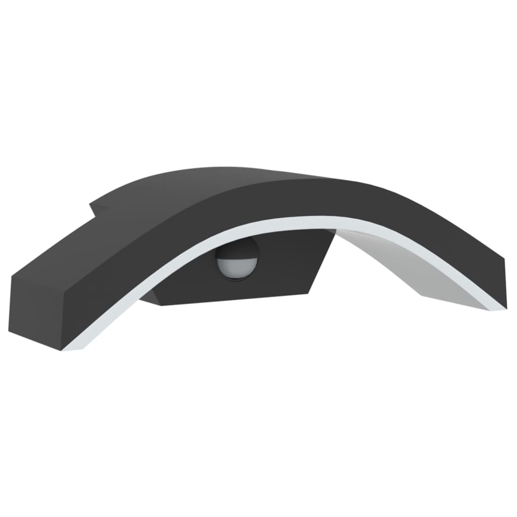 Buitenwandlampen 2 st LED met sensors gegoten aluminium zwart is nu te koop bij PeponiXL, paradijselijk wonen!