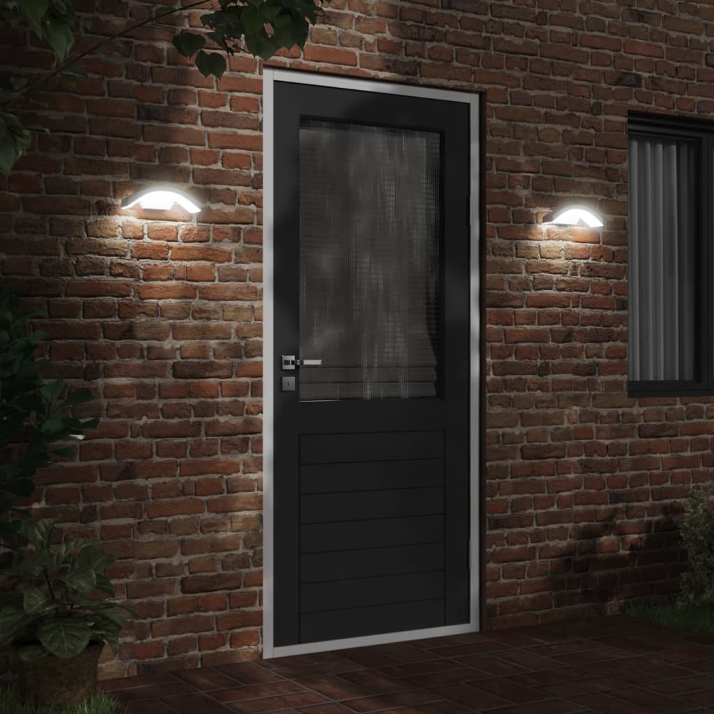 Buitenwandlampen 2 st LED met sensors gegoten aluminium wit is nu te koop bij PeponiXL, paradijselijk wonen!
