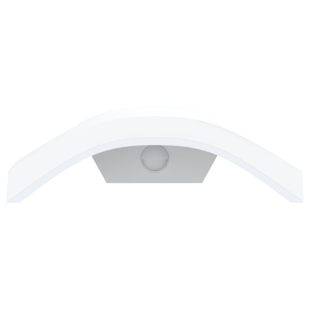 Buitenwandlampen 2 st LED met sensors gegoten aluminium wit is nu te koop bij PeponiXL, paradijselijk wonen!
