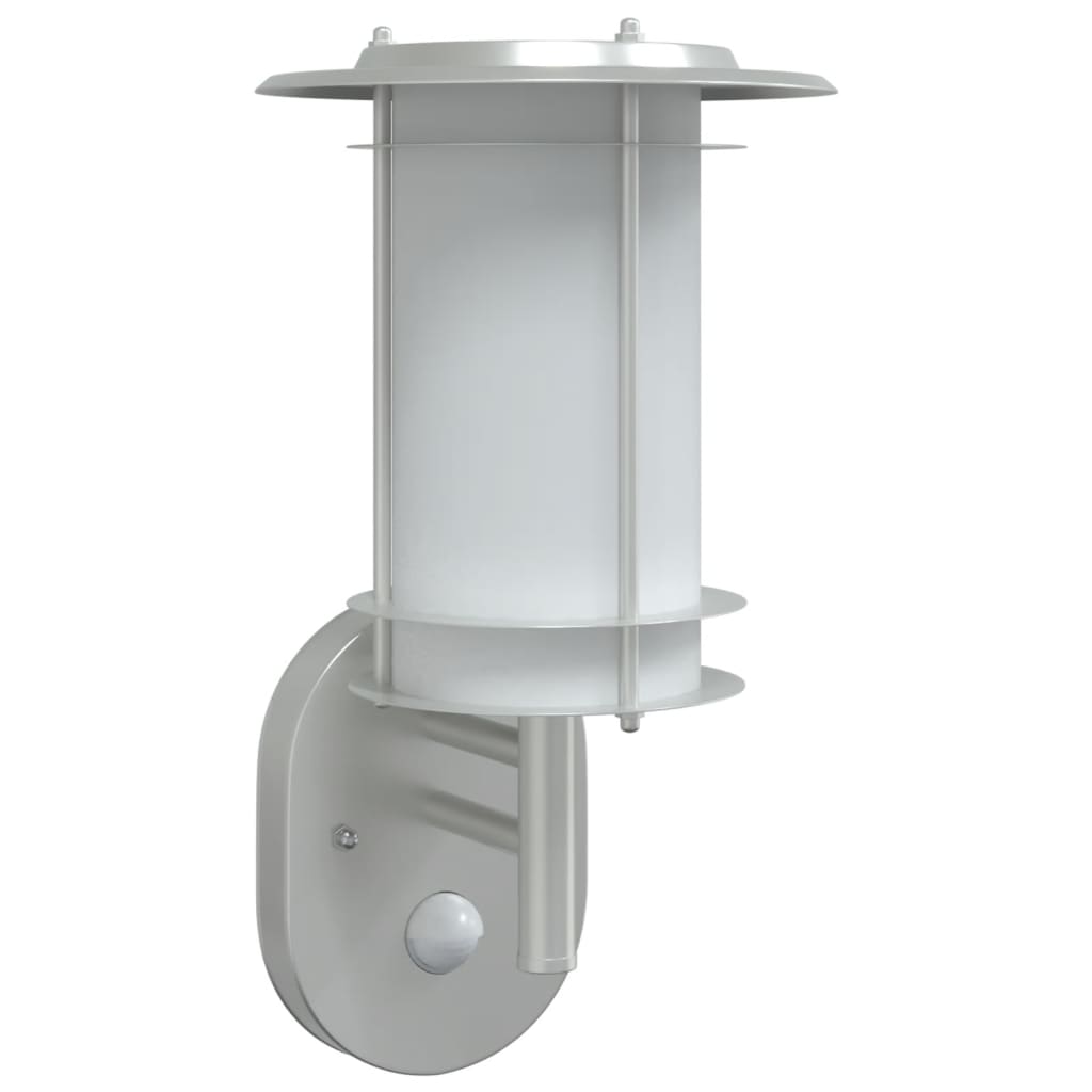 Buitenwandlamp met sensor roestvrij staal zilverkleurig is nu te koop bij PeponiXL, paradijselijk wonen!