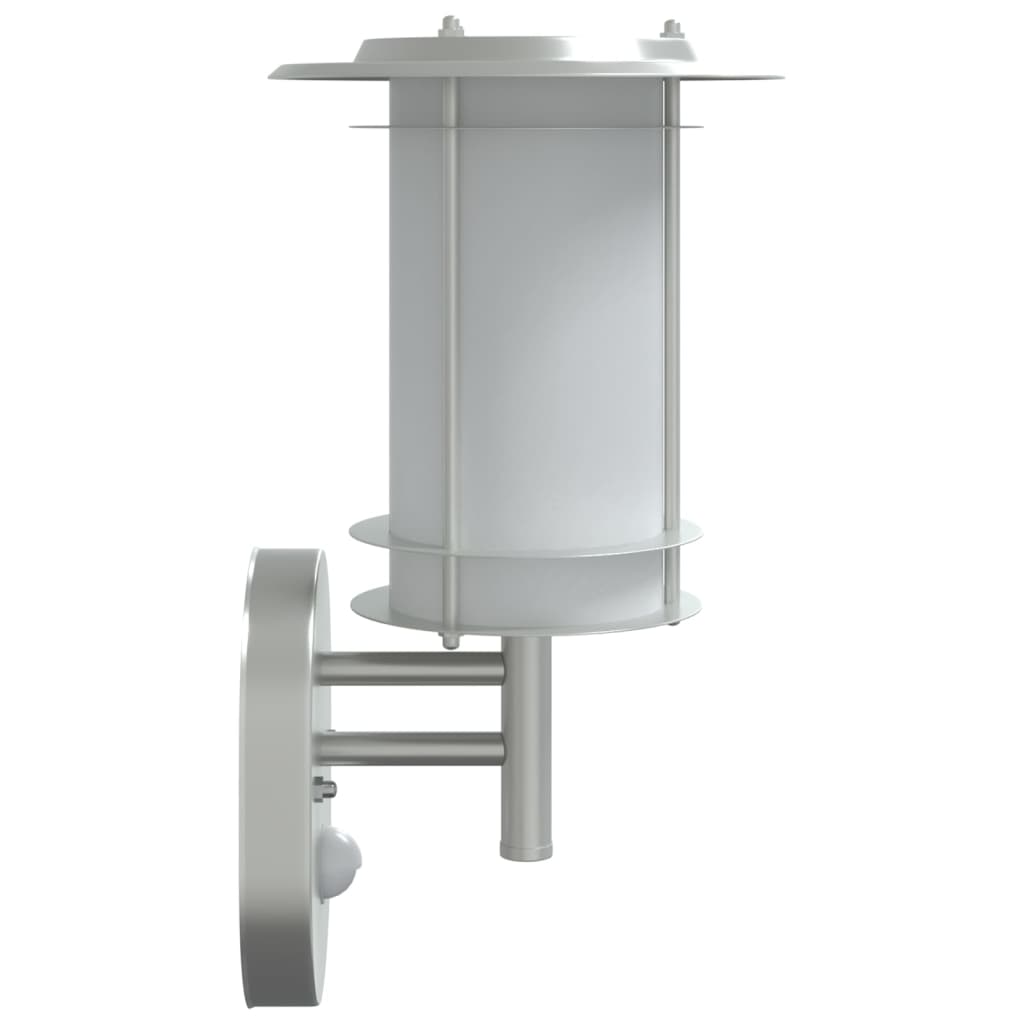 Buitenwandlamp met sensor roestvrij staal zilverkleurig is nu te koop bij PeponiXL, paradijselijk wonen!