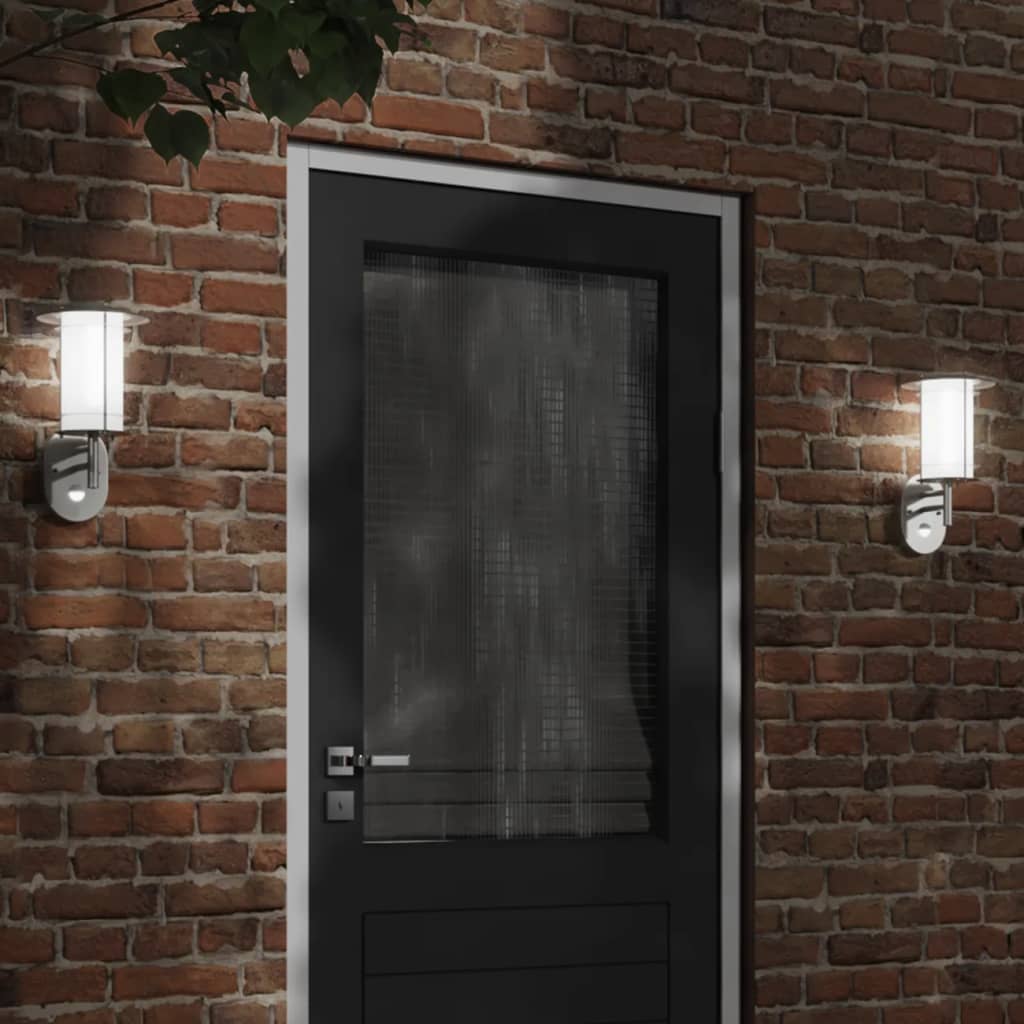 Buitenwandlamp met sensor roestvrij staal zilverkleurig is nu te koop bij PeponiXL, paradijselijk wonen!