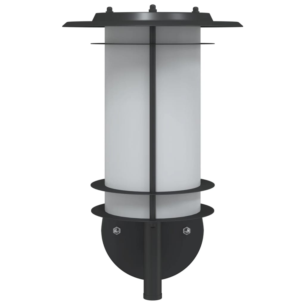 Buitenwandlamp roestvrij staal zwart is nu te koop bij PeponiXL, paradijselijk wonen!