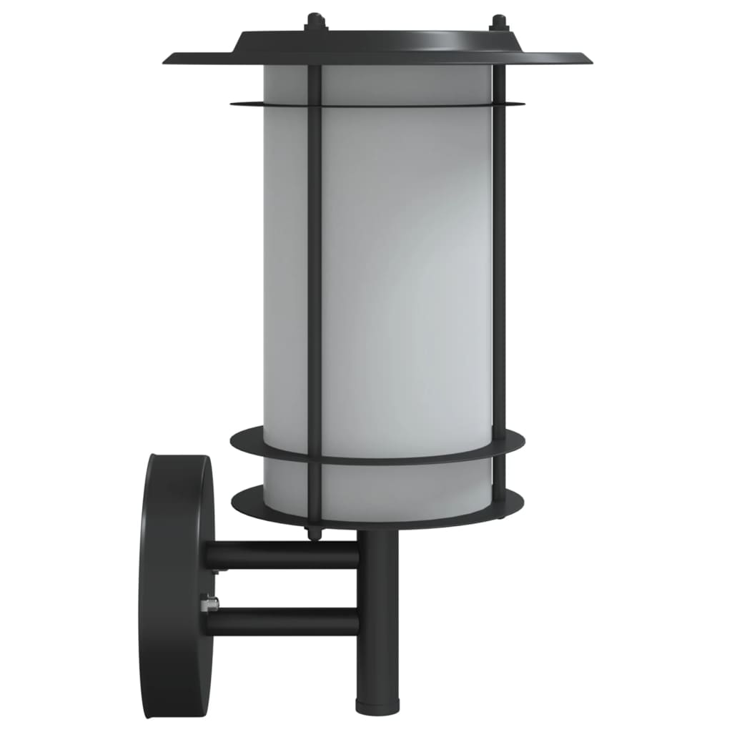 Buitenwandlamp roestvrij staal zwart is nu te koop bij PeponiXL, paradijselijk wonen!