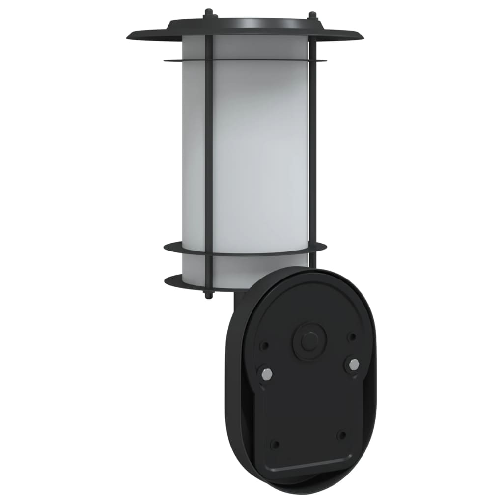 Buitenwandlampen 2 st met sensors roestvrijstaal zwart is nu te koop bij PeponiXL, paradijselijk wonen!