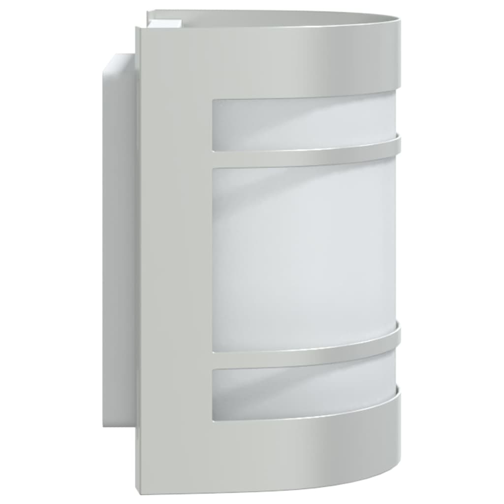 Buitenwandlampen 2 st roestvrij staal zilverkleurig is nu te koop bij PeponiXL, paradijselijk wonen!