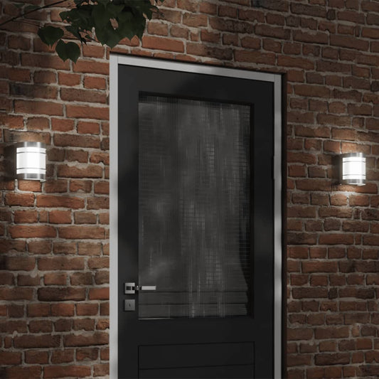 Buitenwandlampen 2 st roestvrij staal zilverkleurig is nu te koop bij PeponiXL, paradijselijk wonen!