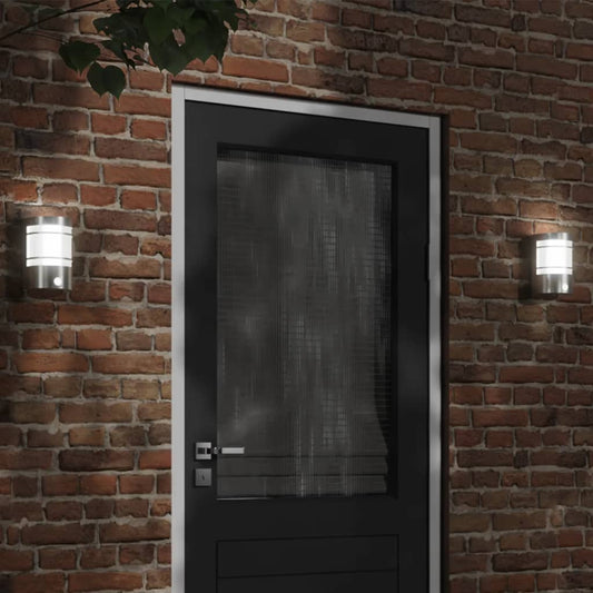 Buitenwandlampen 2 st met sensors roestvrij staal zilverkleurig is nu te koop bij PeponiXL, paradijselijk wonen!