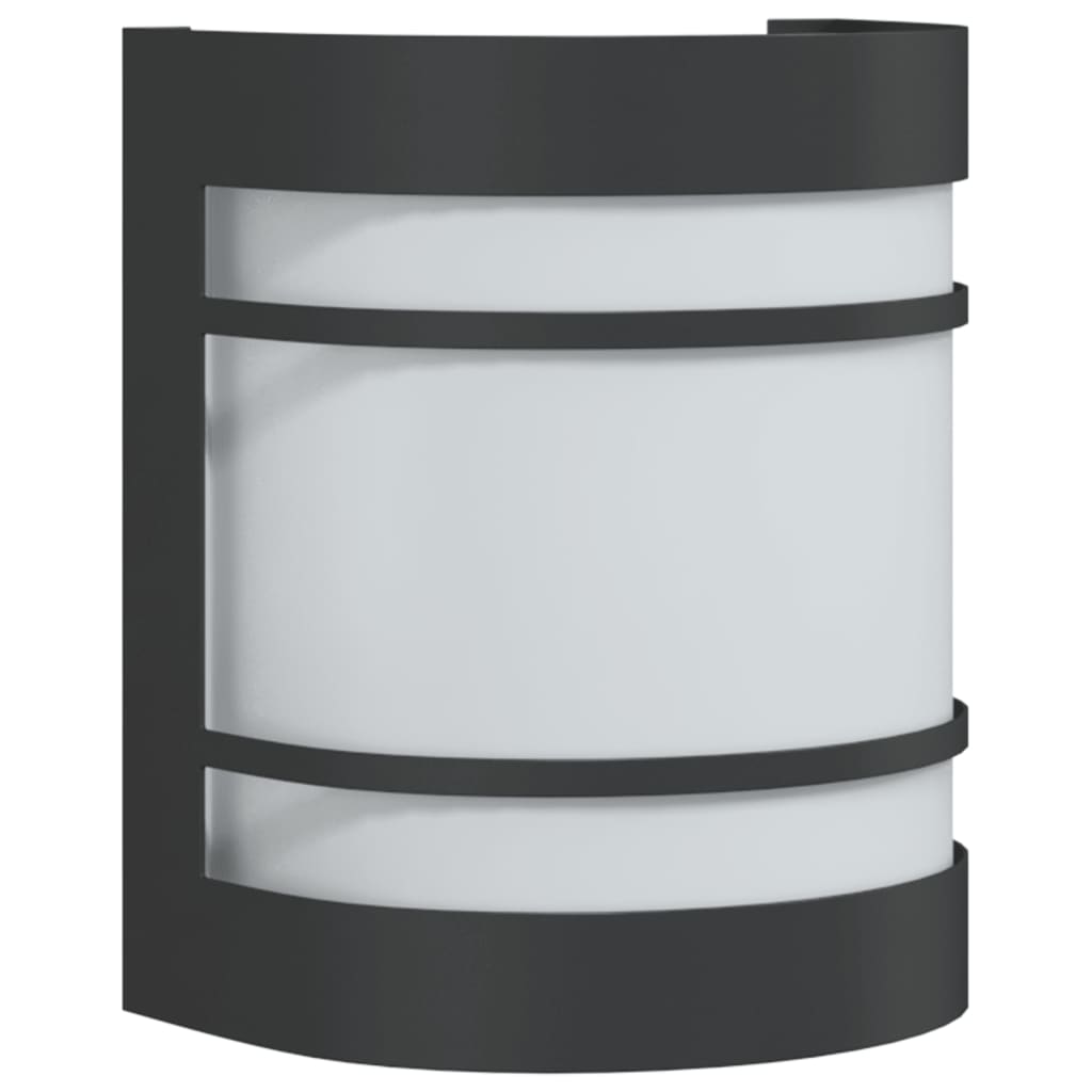 Buitenwandlamp roestvrij staal zwart is nu te koop bij PeponiXL, paradijselijk wonen!