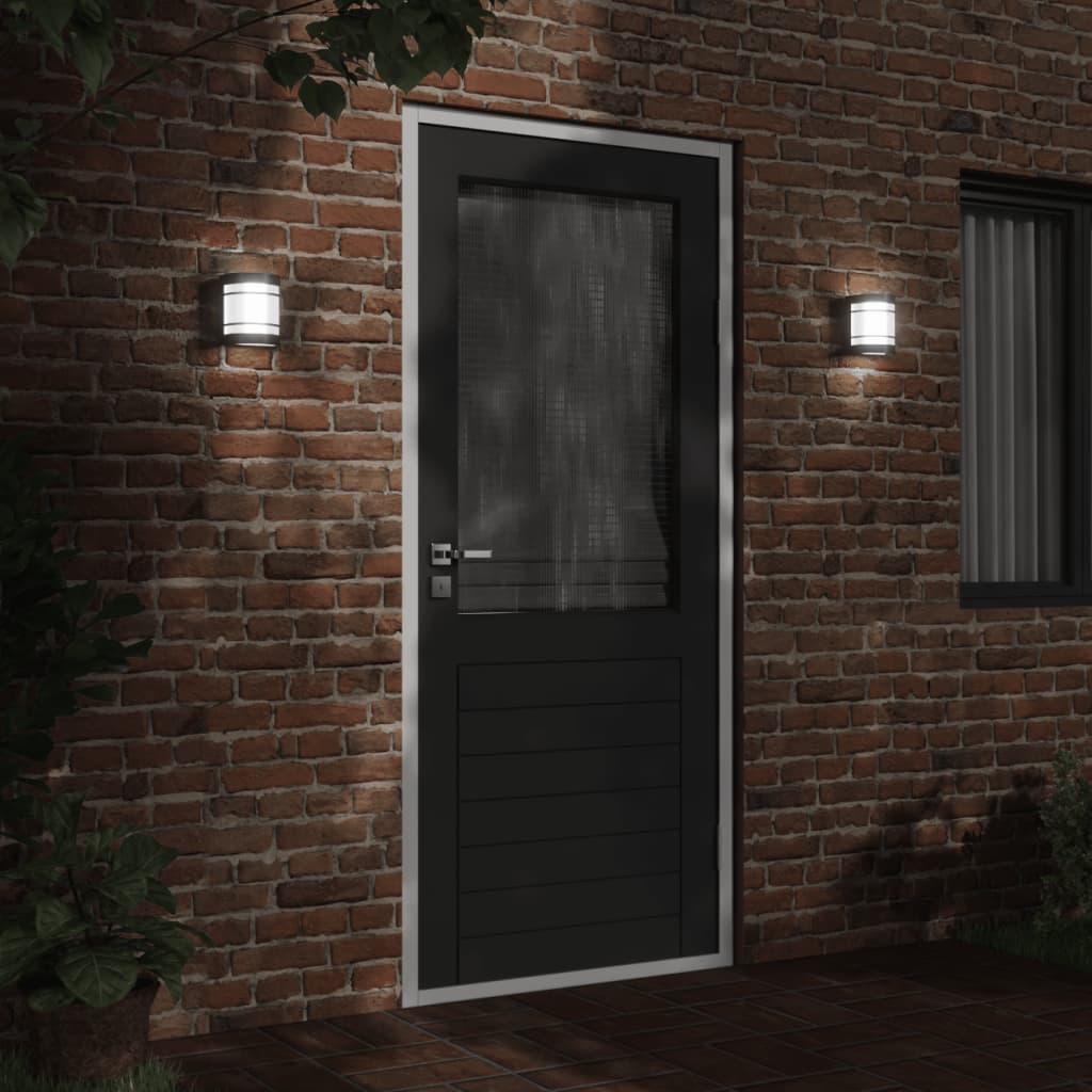Buitenwandlamp roestvrij staal zwart is nu te koop bij PeponiXL, paradijselijk wonen!