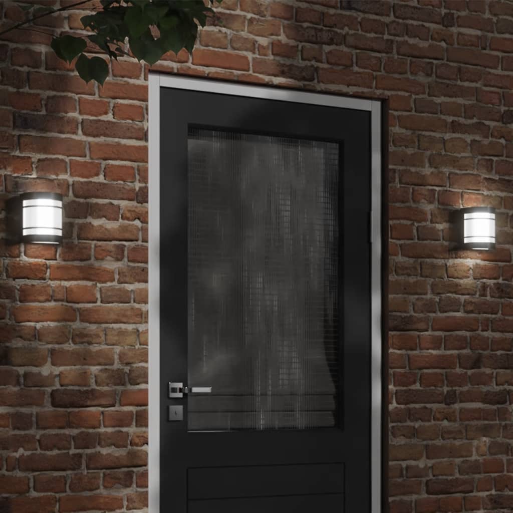 Buitenwandlamp roestvrij staal zwart is nu te koop bij PeponiXL, paradijselijk wonen!