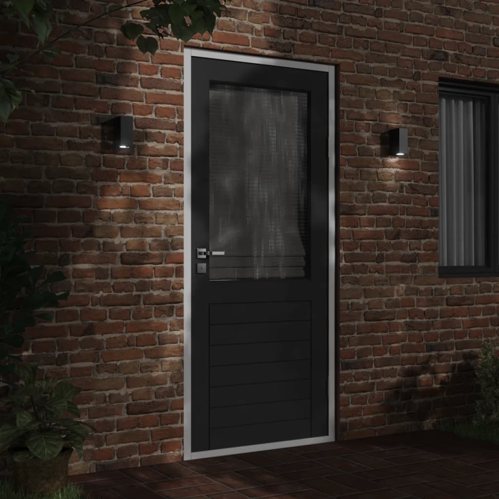 Buitenwandlampen 2 st gegoten aluminium zwart is nu te koop bij PeponiXL, paradijselijk wonen!