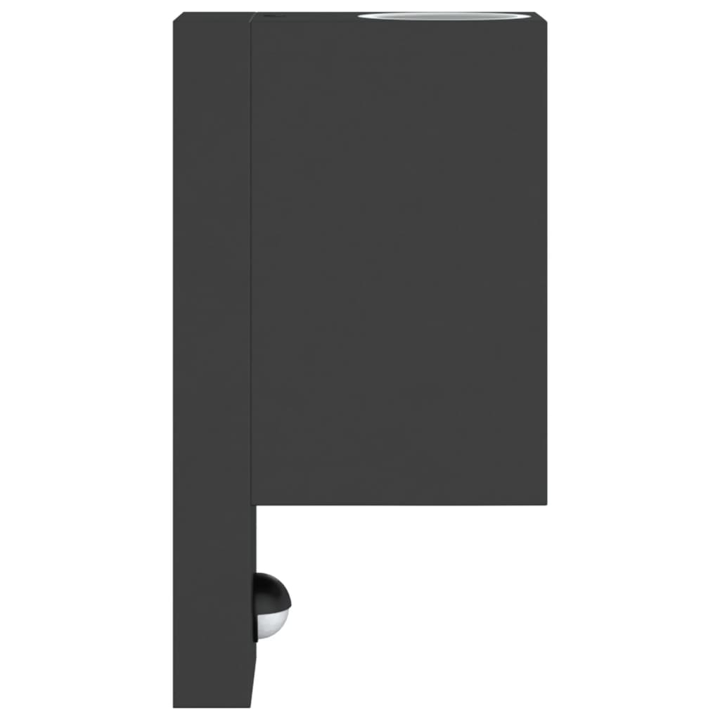 Buitenwandlamp met sensor gegoten aluminium zwart is nu te koop bij PeponiXL, paradijselijk wonen!