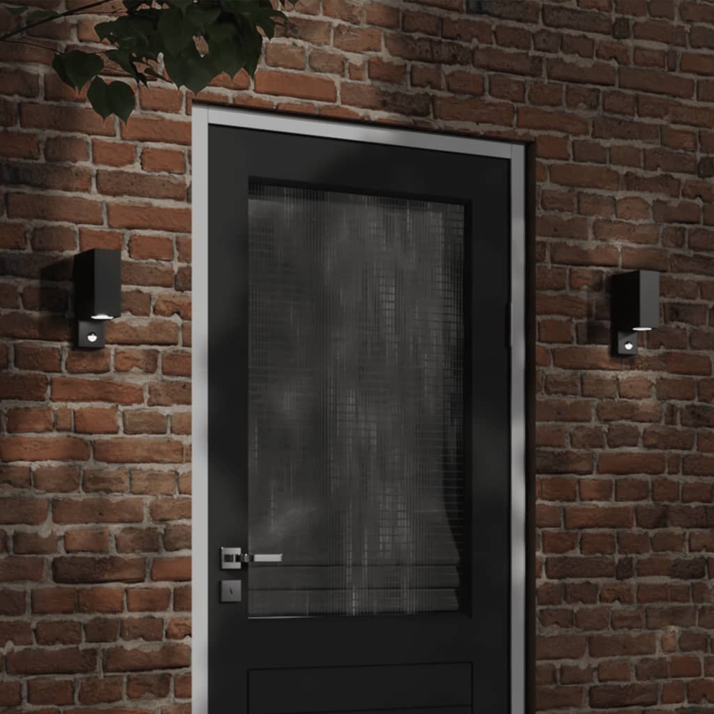 Buitenwandlamp met sensor gegoten aluminium zwart is nu te koop bij PeponiXL, paradijselijk wonen!