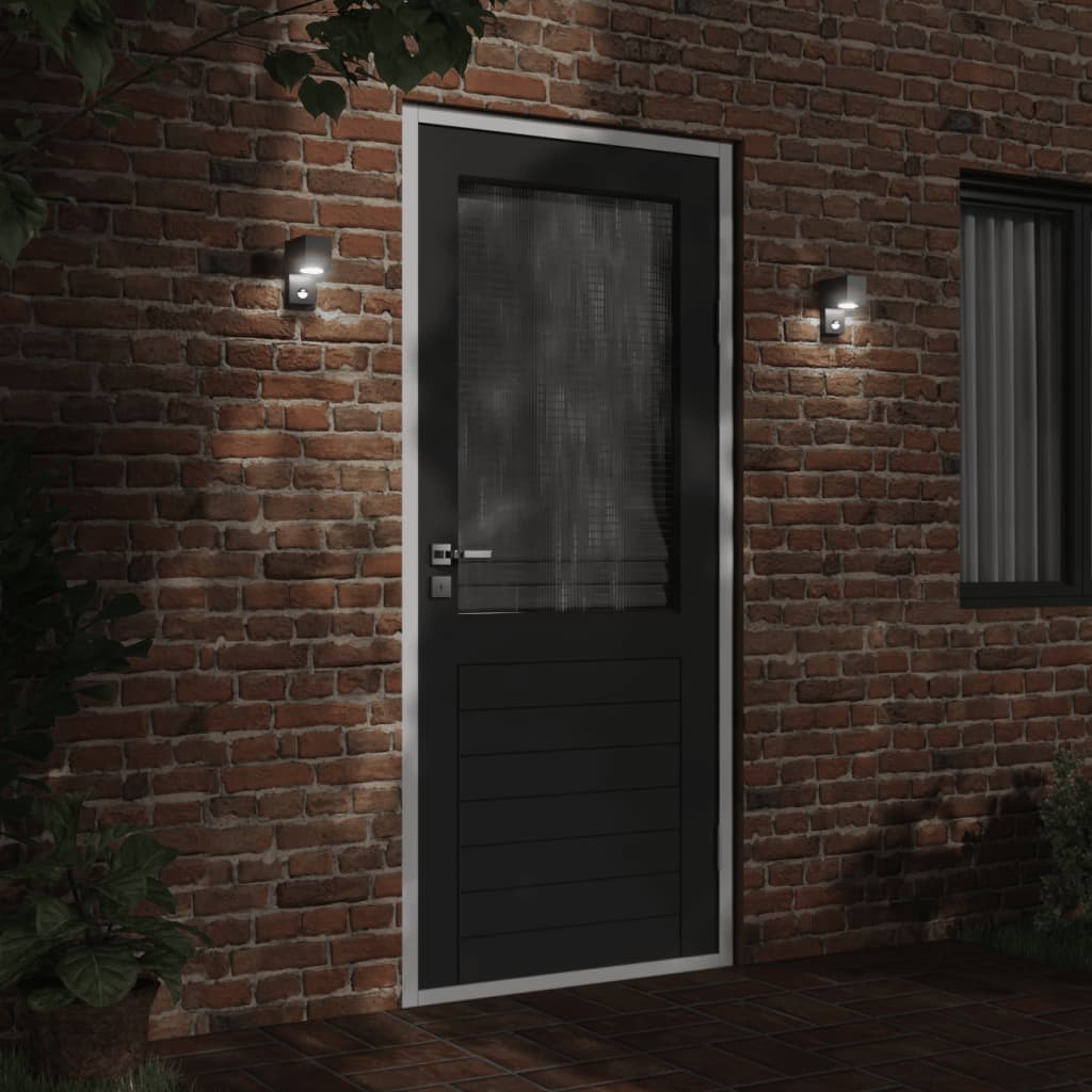 Buitenwandlamp met sensor gegoten aluminium zwart is nu te koop bij PeponiXL, paradijselijk wonen!