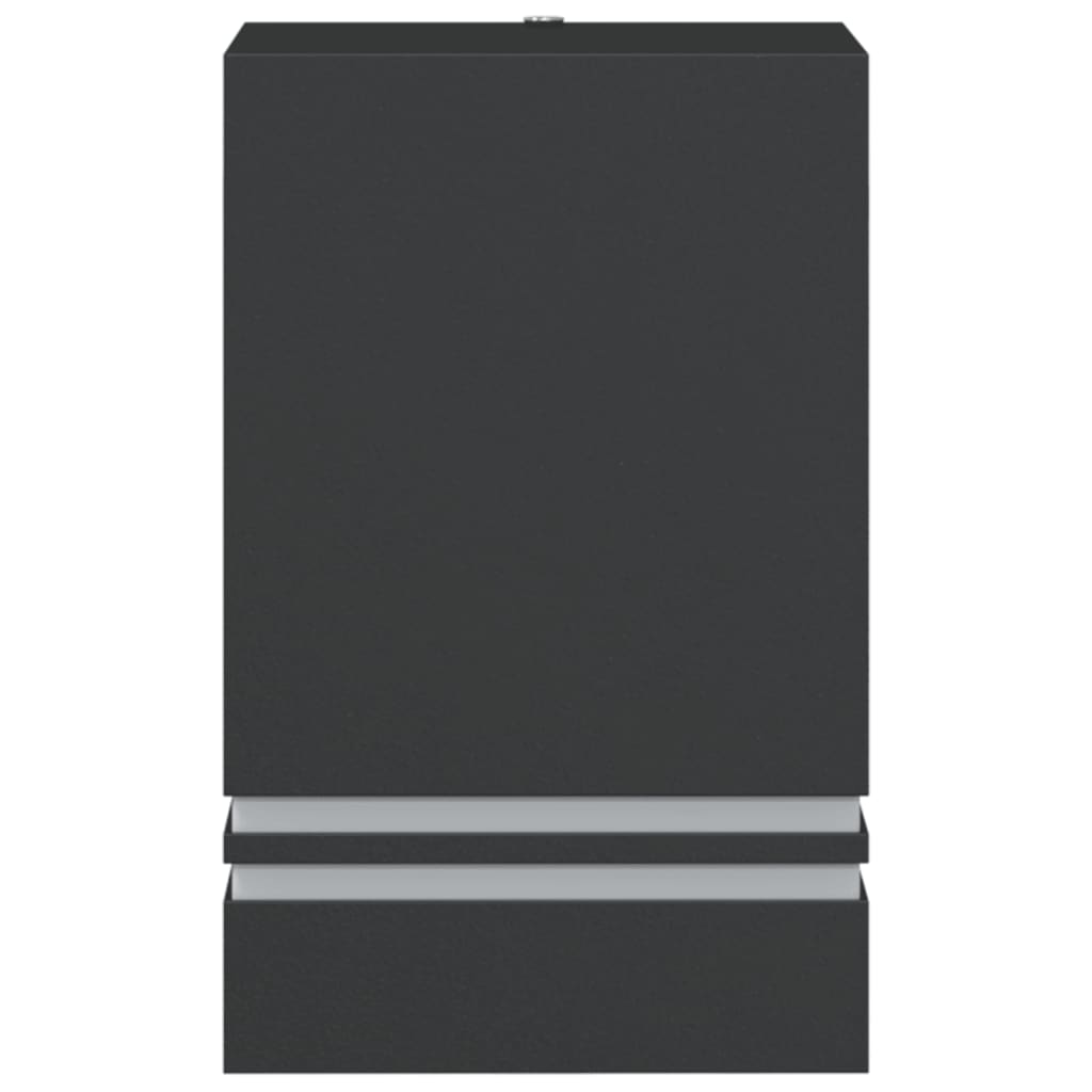 Buitenwandlamp roestvrij staal zwart is nu te koop bij PeponiXL, paradijselijk wonen!