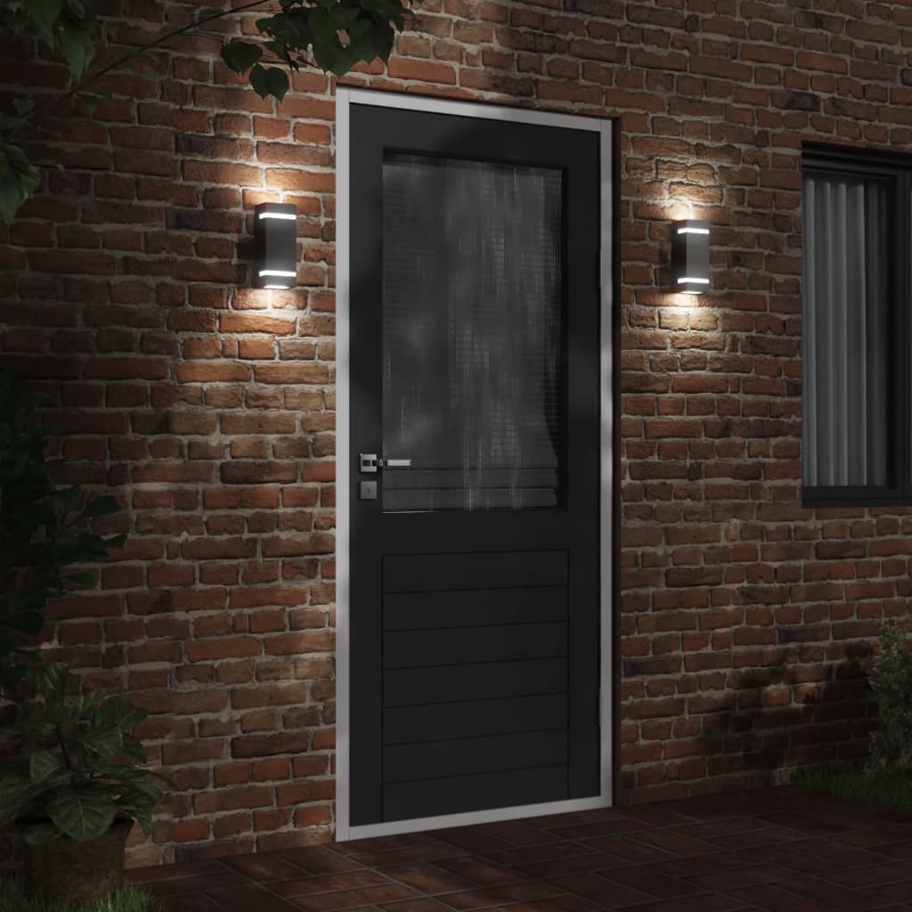 Buitenwandlamp roestvrij staal zwart is nu te koop bij PeponiXL, paradijselijk wonen!