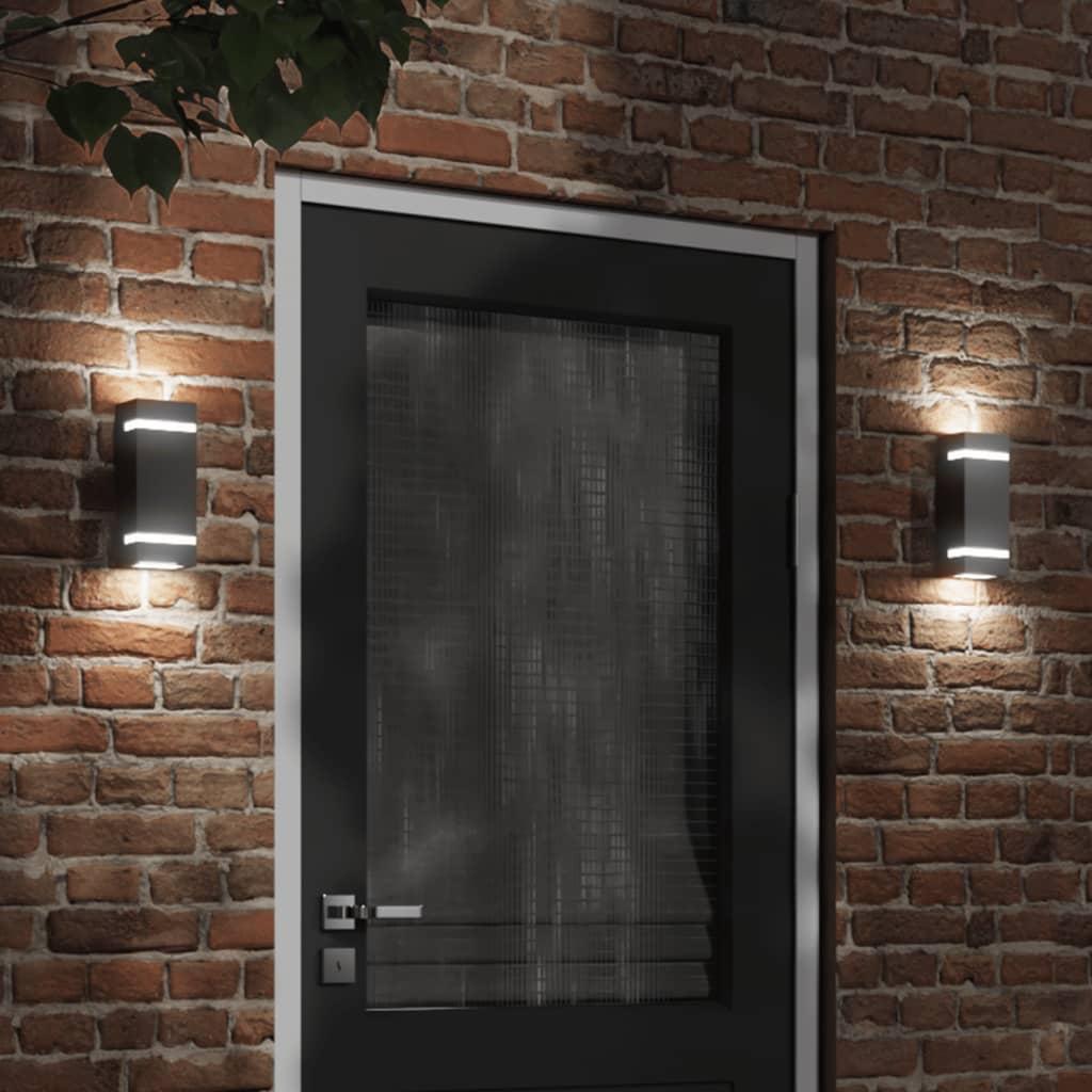 Buitenwandlamp roestvrij staal zwart is nu te koop bij PeponiXL, paradijselijk wonen!