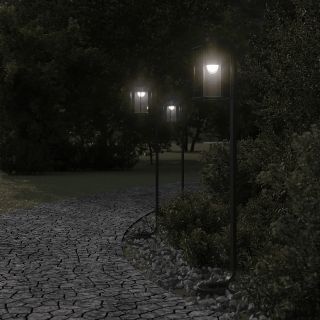 Vloerlamp voor buiten 100 cm roestvrij staal zwart is nu te koop bij PeponiXL, paradijselijk wonen!