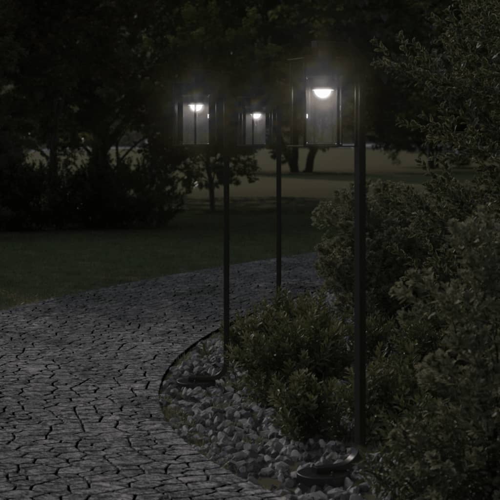 Vloerlamp voor buiten 100 cm roestvrij staal zwart is nu te koop bij PeponiXL, paradijselijk wonen!
