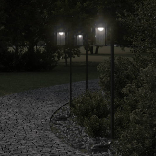 Vloerlamp voor buiten 100 cm roestvrij staal zwart is nu te koop bij PeponiXL, paradijselijk wonen!