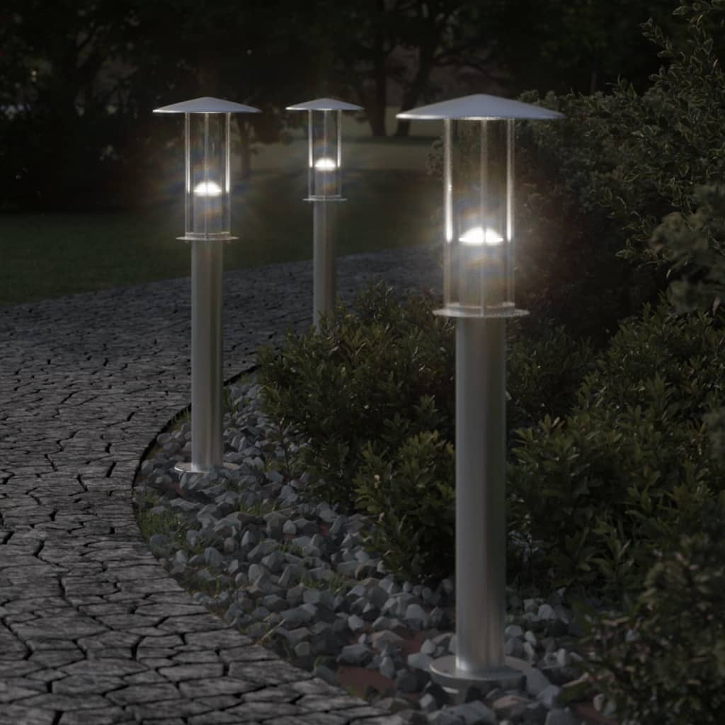 Buitenvloerlamp 60 cm roestvrijstaal zilverkleurig is nu te koop bij PeponiXL, paradijselijk wonen!